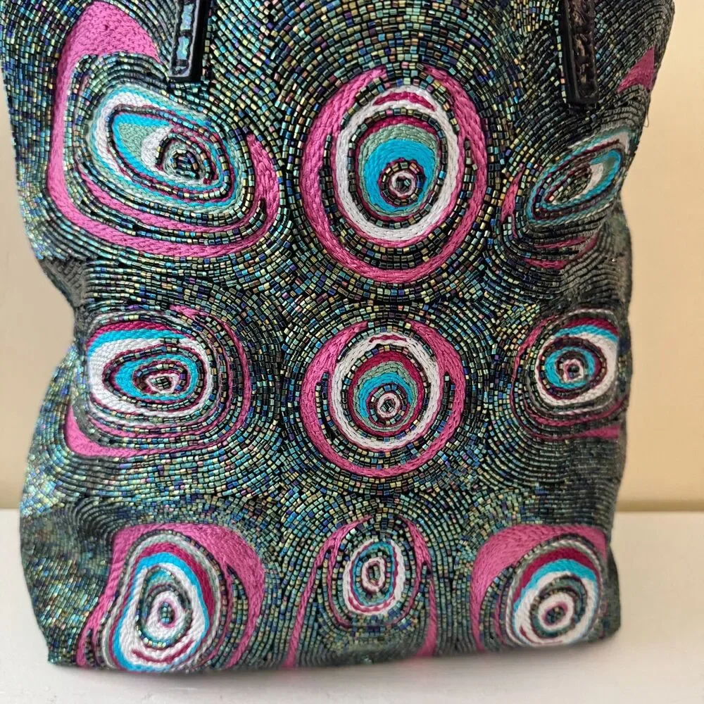 FENDI Bag Hand Beaded Glass Made In Italy 12